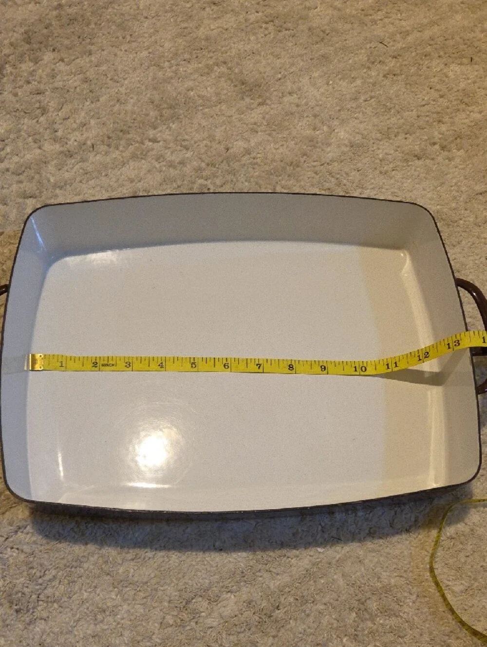 Vintage Dansk Kobenstyle  Large baking dish in a brown enamel